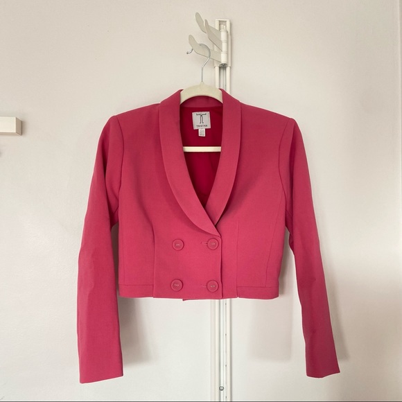 TRISTAN Pink Cropped Blazer -Size XS - Picture 2 of 3